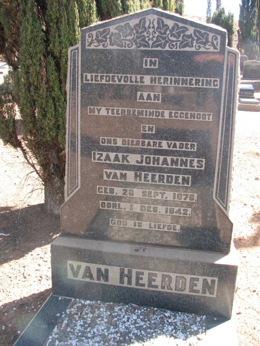 HEERDEN Izaak Johannes, van 1876-1942