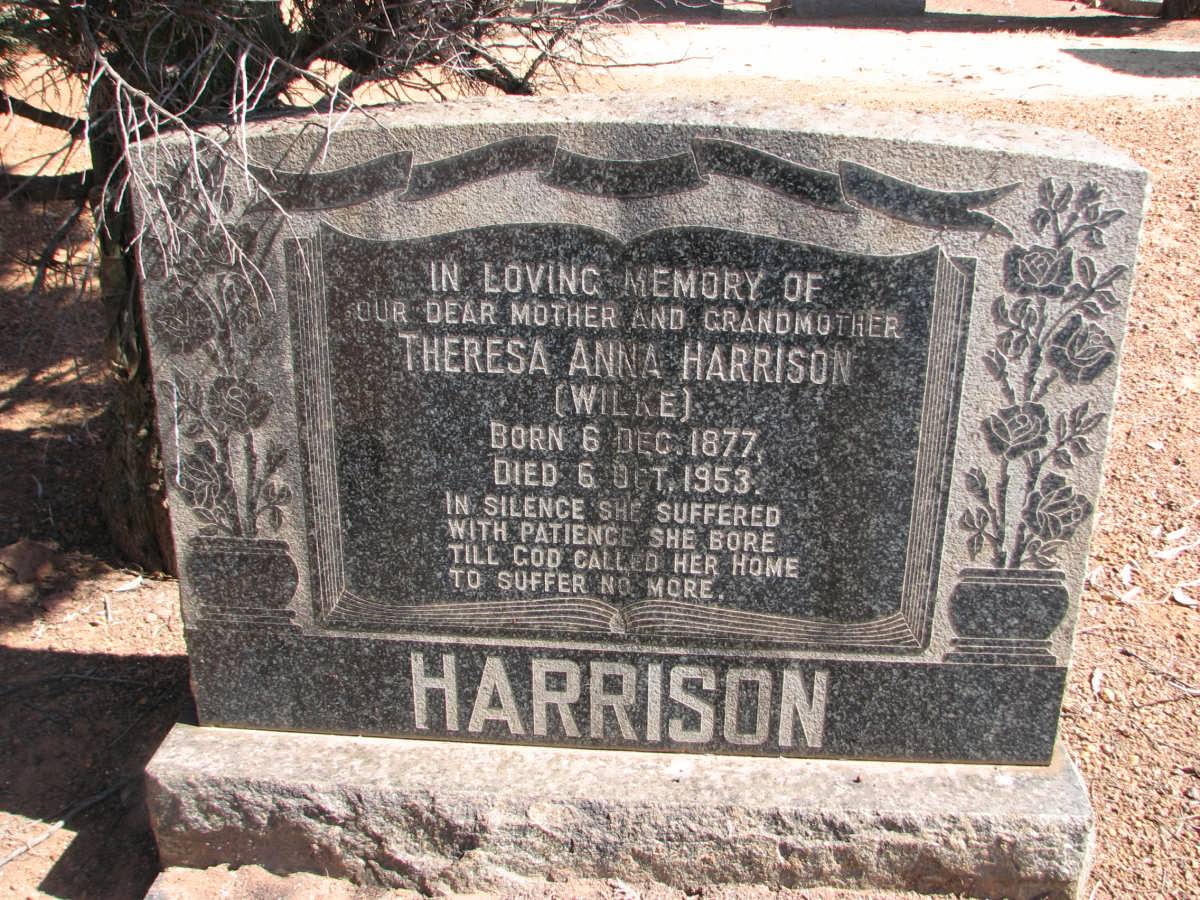 HARRISON Theresa Anna nee WILKE 1877-1953