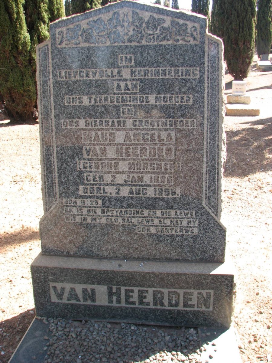 HEERDEN Maud Angela, van nee MÖRSNER 1886-1956