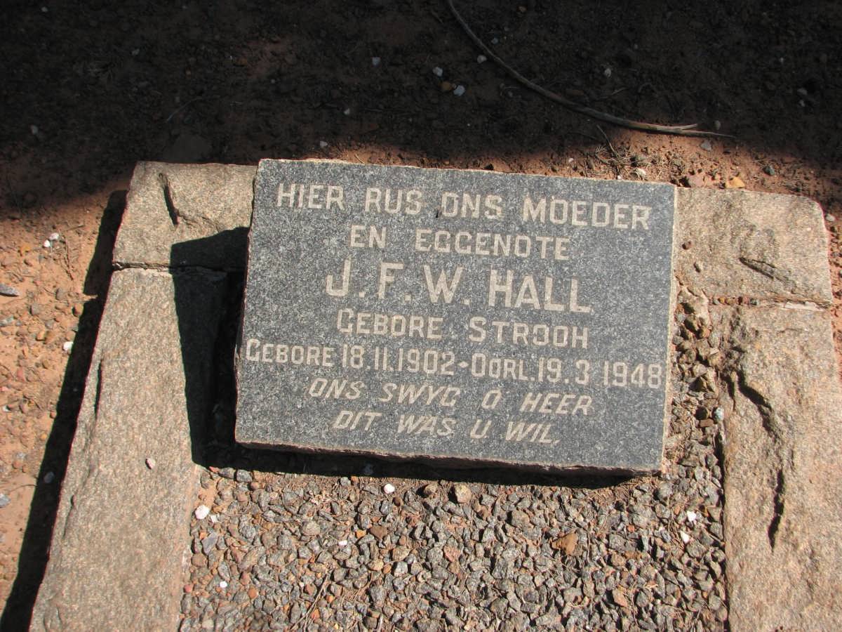 HALL J.F.W. nee STROOH 1902-1948