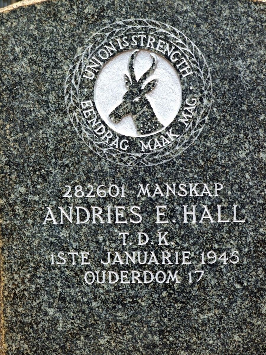 HALL Andries E. -1945 #2