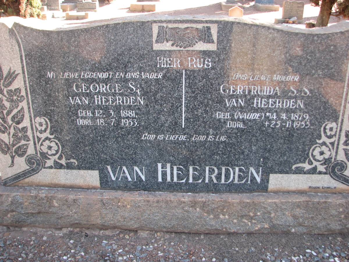 HEERDEN George S., van 1881-1953 &amp; Gertruida S.S. NAUDE 1879-1955
