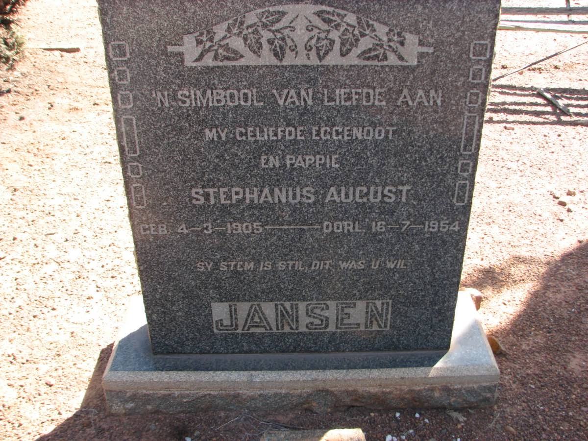 JANSEN Stephanus August 1905-1954