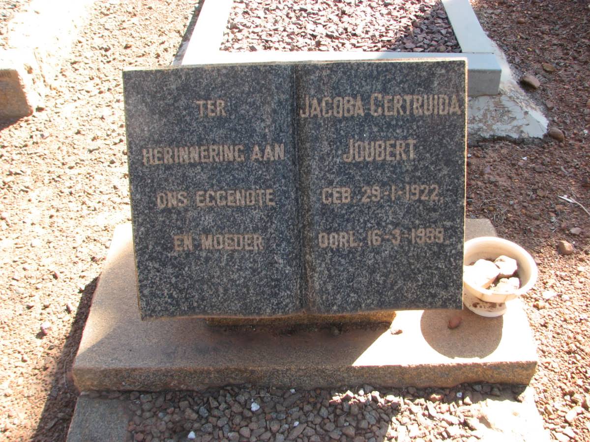 JOUBERT Jacoba Gertruida 1922-1959