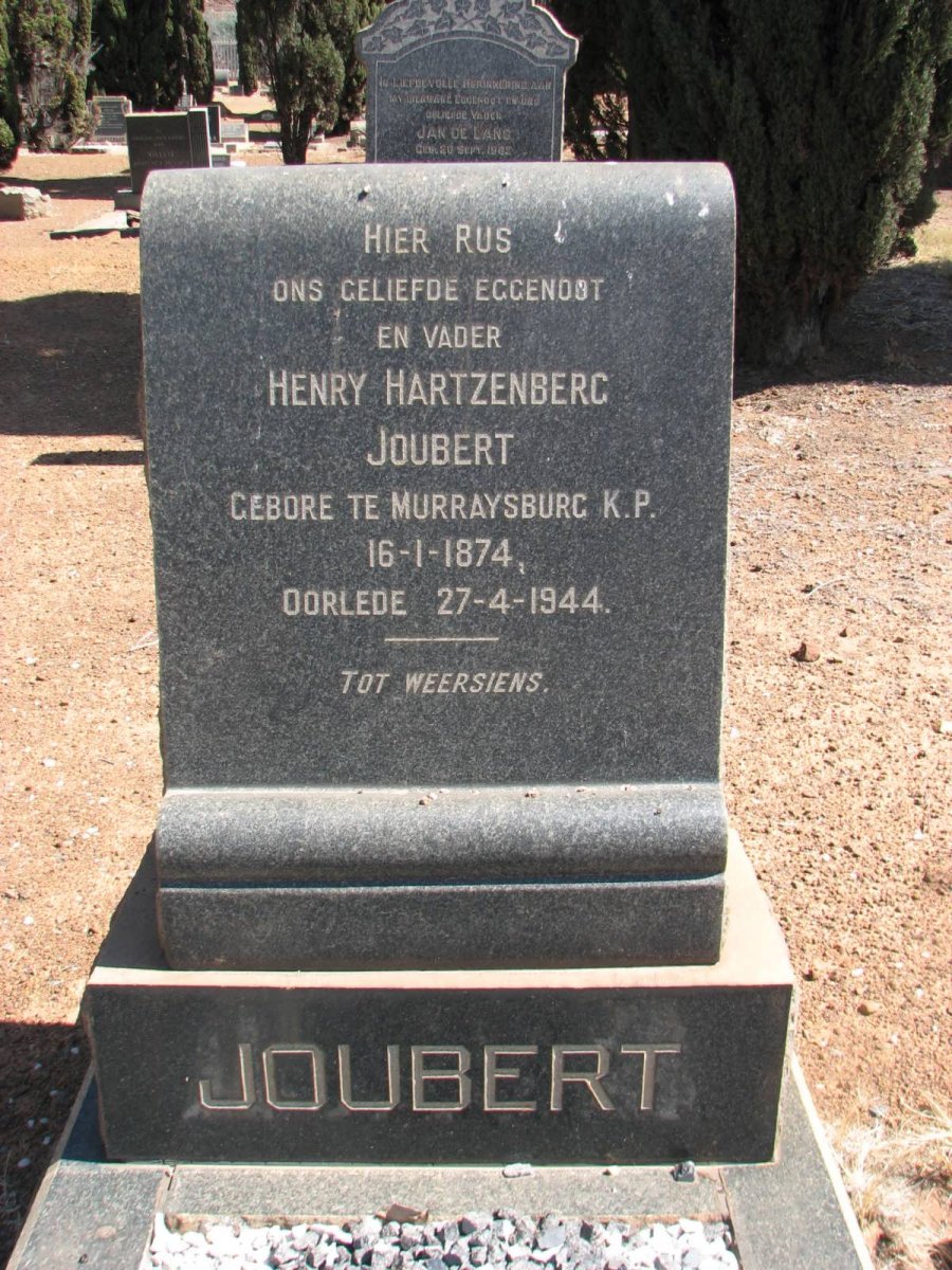 JOUBERT Henry Hartzenberg 1874-1944