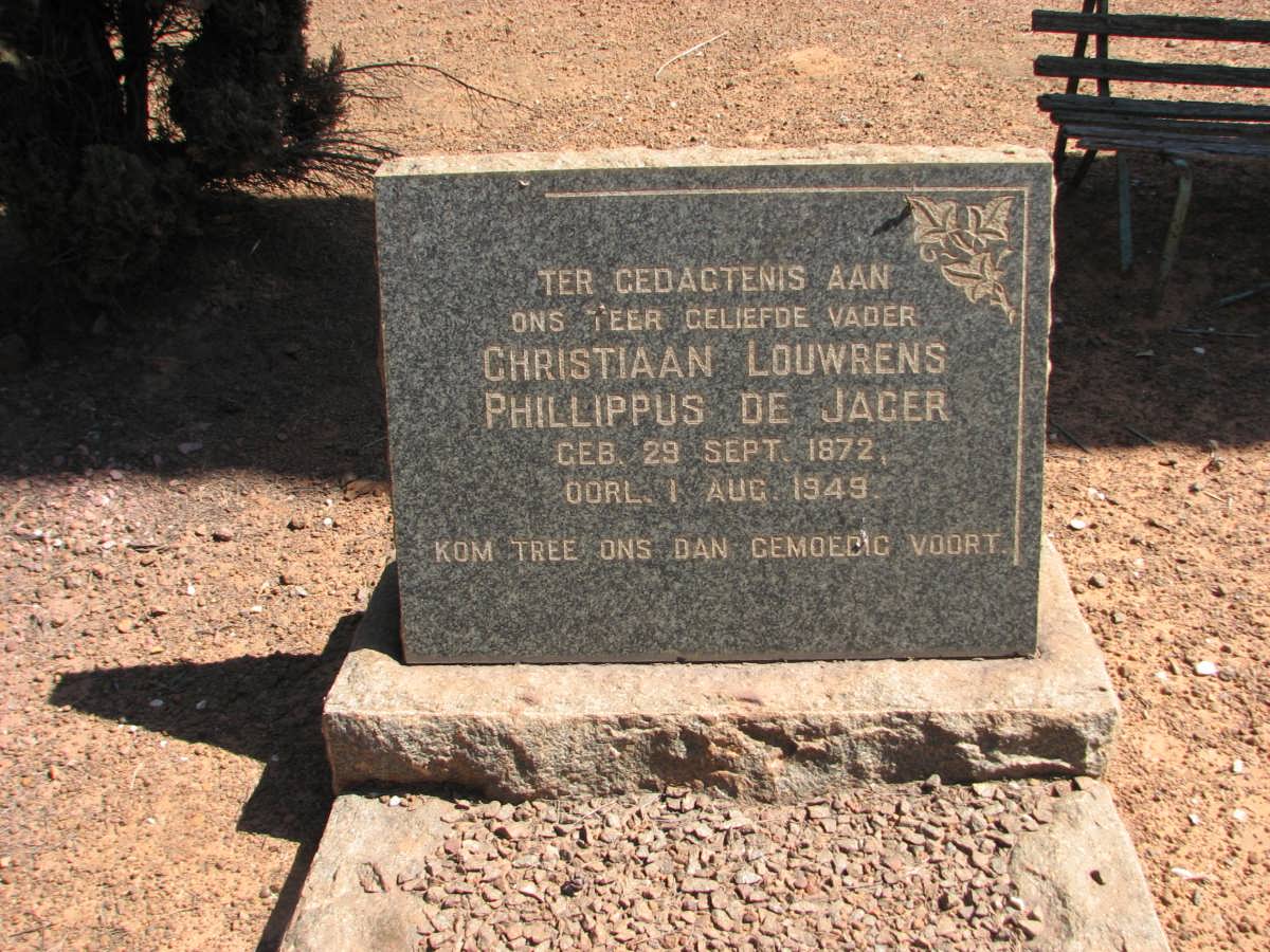 JAGER Christiaan Louwrens Phillippus, de 1872-1949