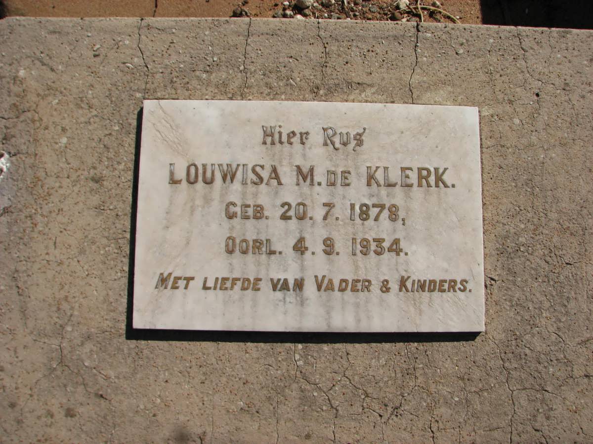 KLERK Louwisa M., de 1878-1934