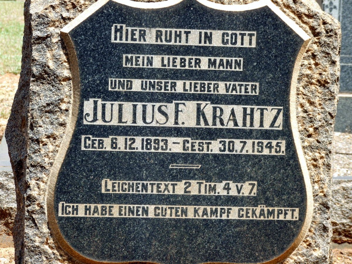 KRAHTZ Julius F. 1893-1945