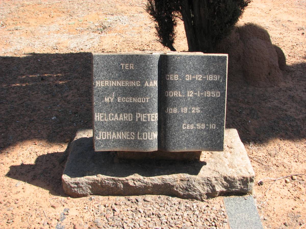 LOUW Helgaard Pieter Johannes 1891-1950