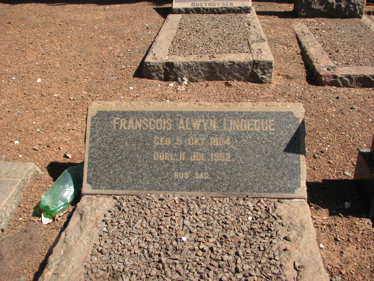 LINDEQUE Franscois Alwyn 1884-1952