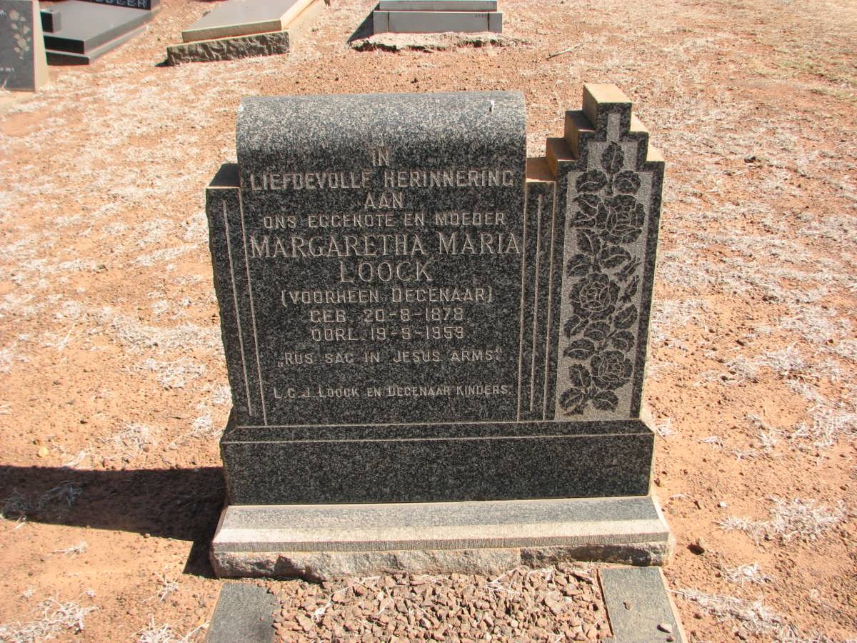 LOOCK Margaretha Maria formerly DEGENAAR 1878-1959