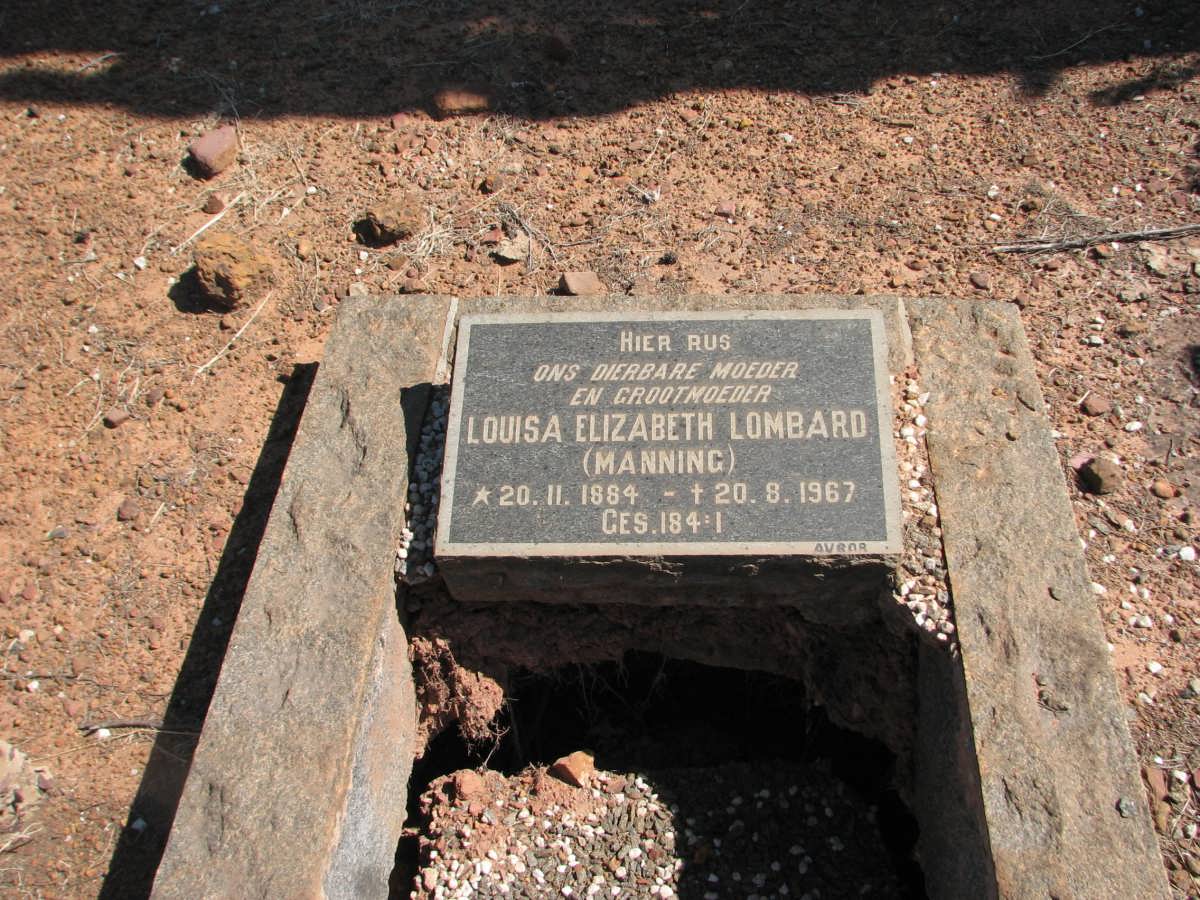 LOMBARD Louisa Elizabeth nee MANNING 1884-1967