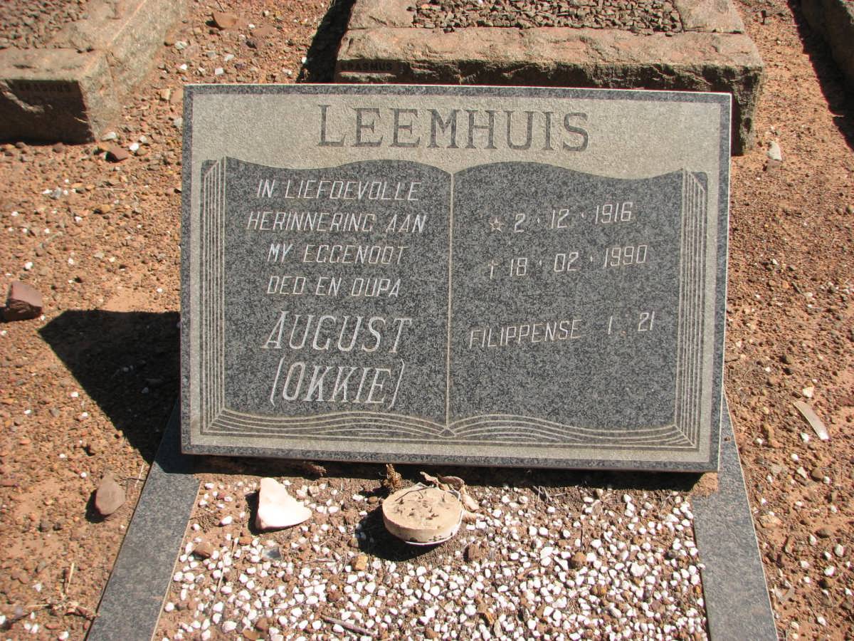 LEEMHUIS August 1916-1990
