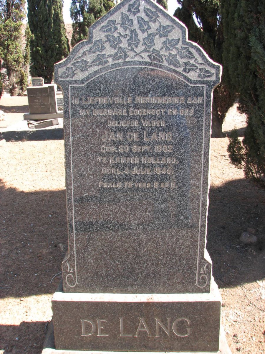 LANG Jan, de 1862-1945