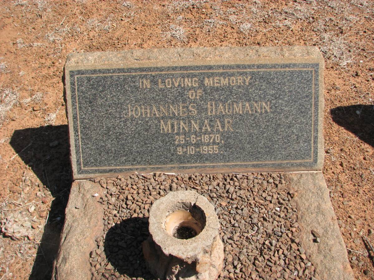 MINNAAR Johannes Haumann 1870-1955
