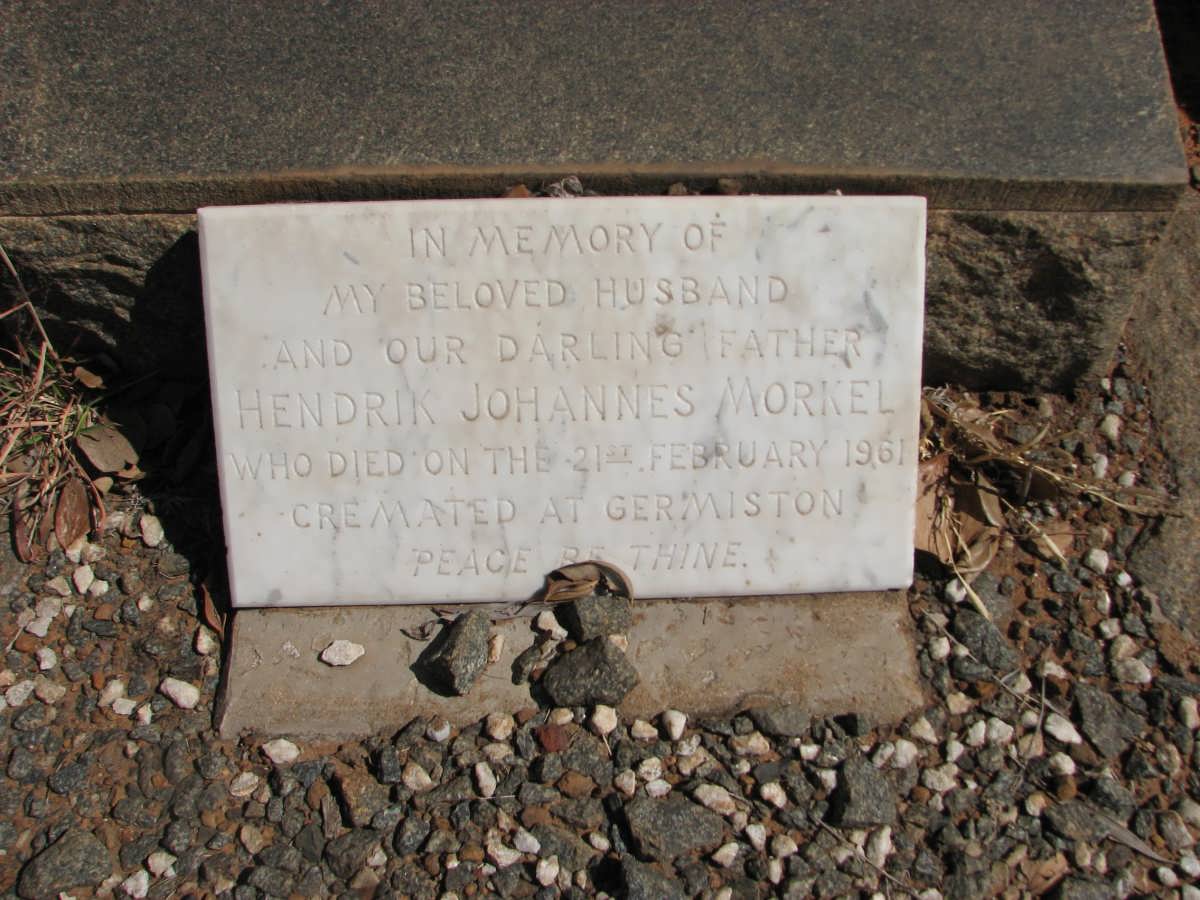 MORKEL Harry Alexander 1907-1936 :: MORKEL Hendrik Johannes -1961 #2