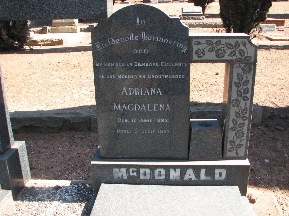 McDONALD Thomas 1881-1967 &  Adriana Magdalena 1893-1957 #2
