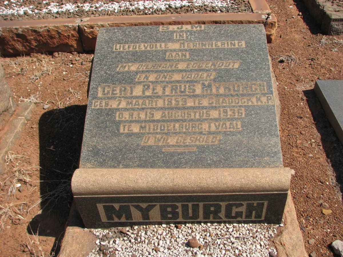 MYBURGH Gert Petrus 1859-1936