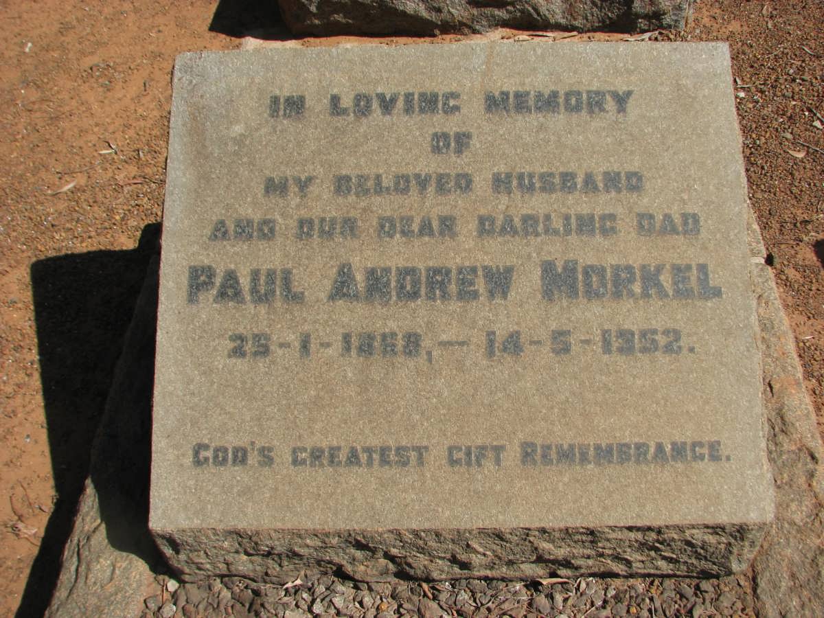 MORKEL Paul Andrew 1868-1952