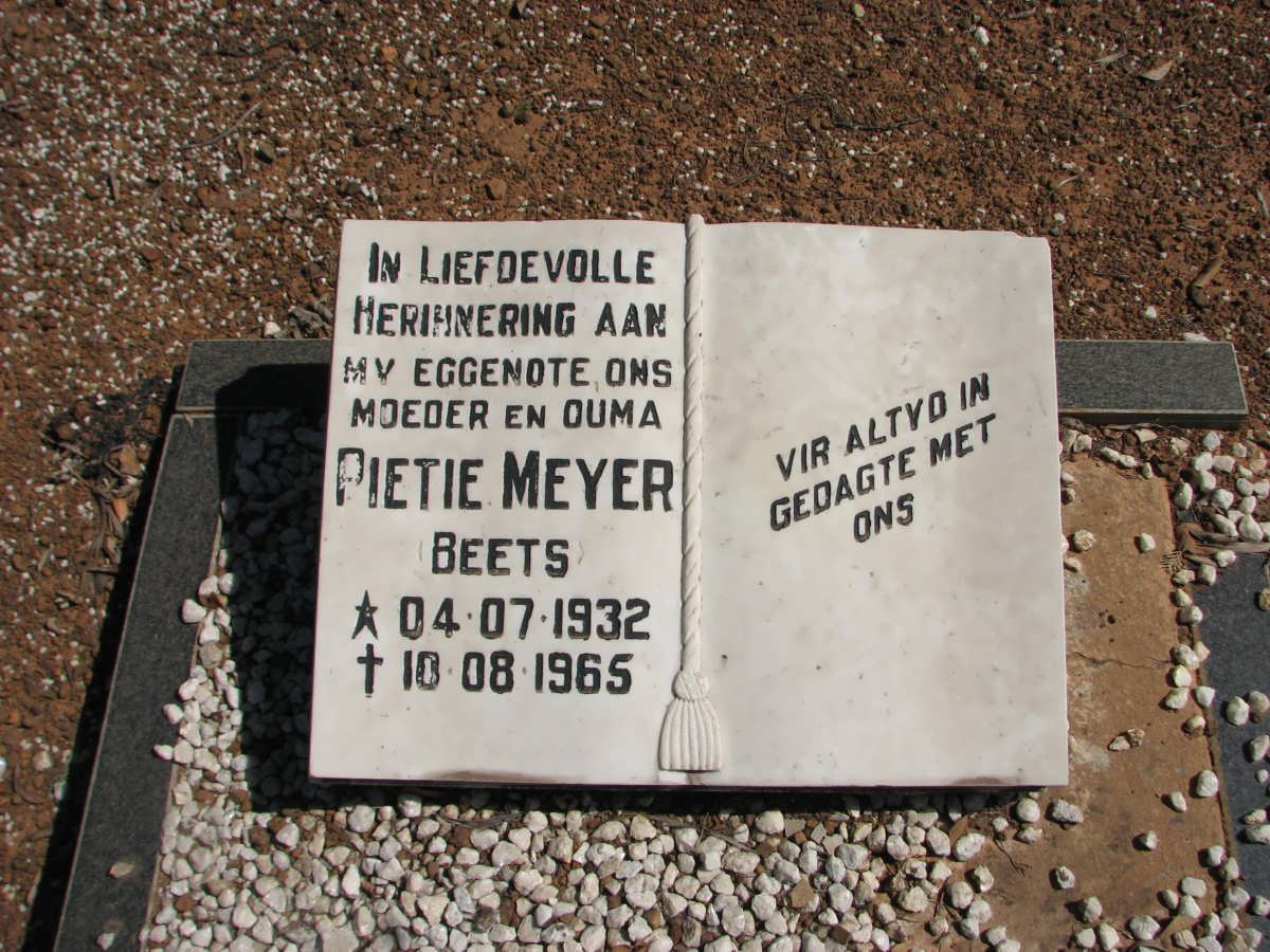 MEYER Pietie nee BEETS 1932-1965