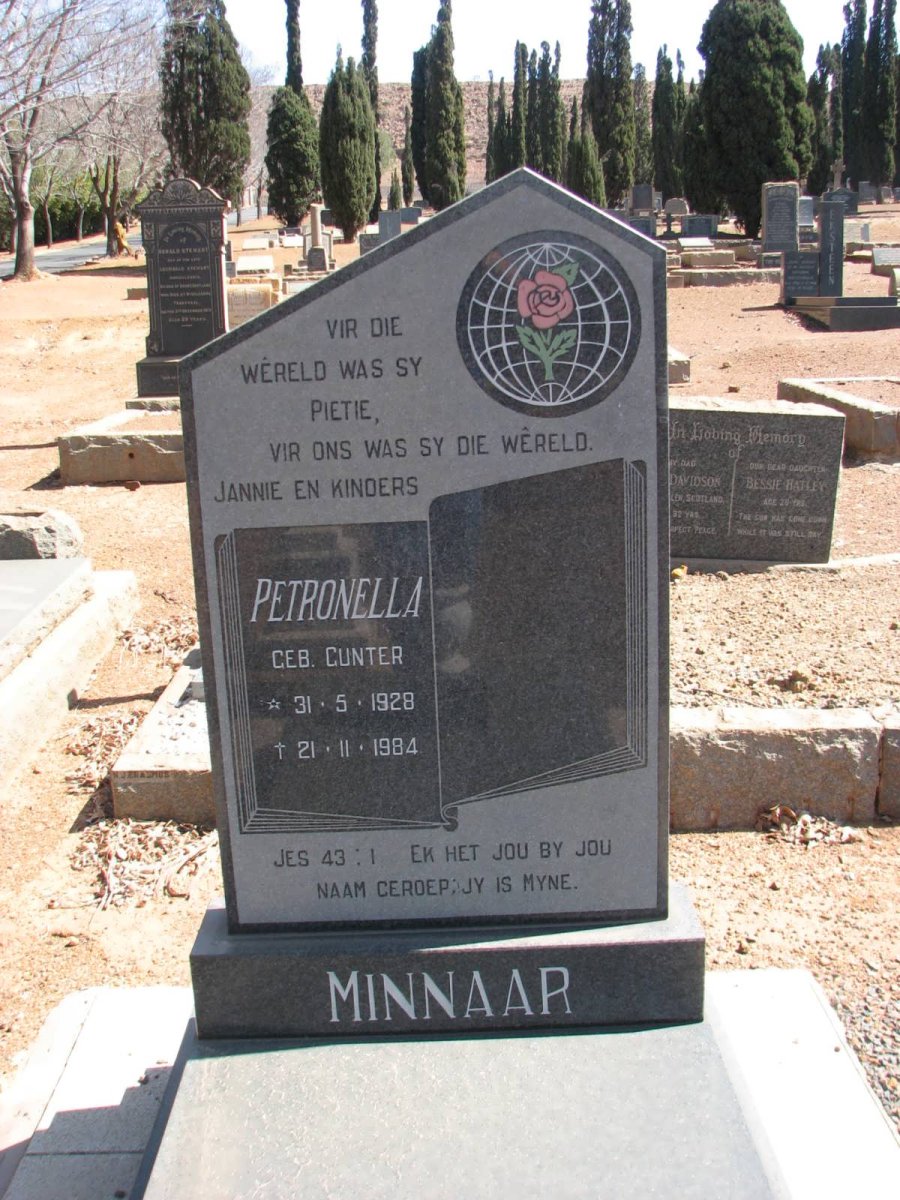 MINNAAR Petronella nee GUNTER 1928-1984