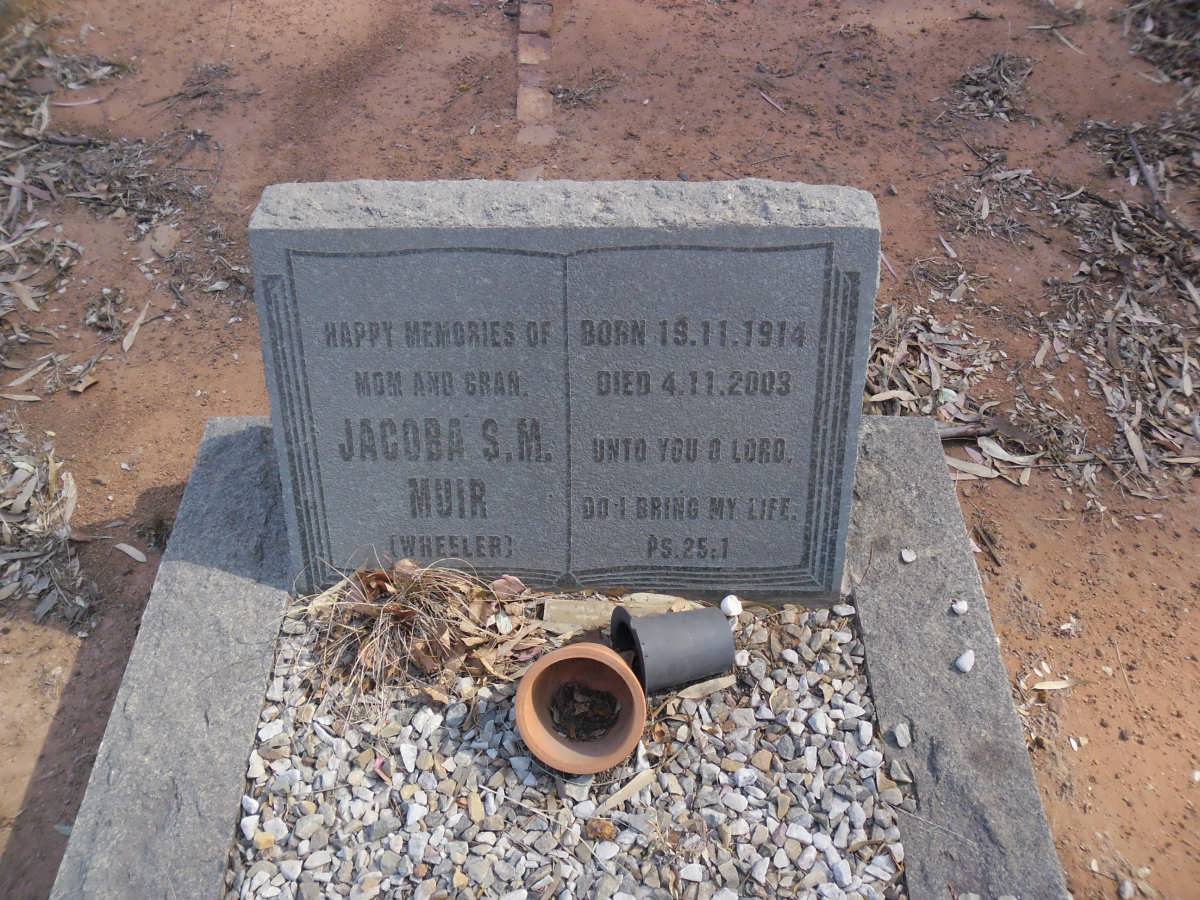 MUIR Jacoba S.M. nee WHEELER 1914-2003