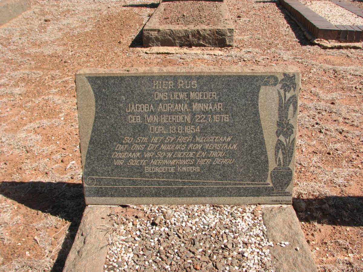 MINNAAR Jacoba Adriana nee VAN HEERDEN 1876-1954