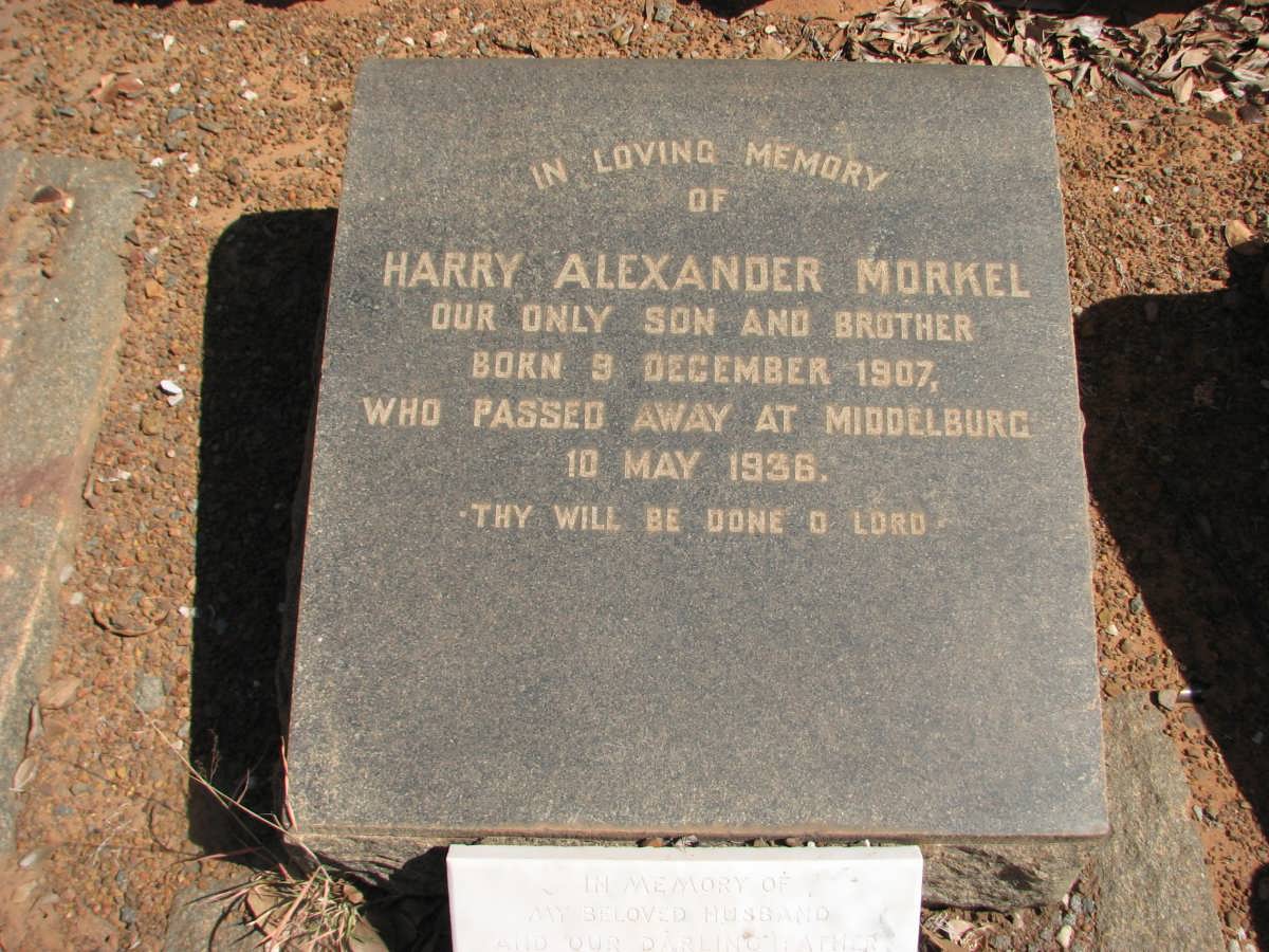 MORKEL Harry Alexander 1907-1936 :: MORKEL Hendrik Johannes -1961 #1