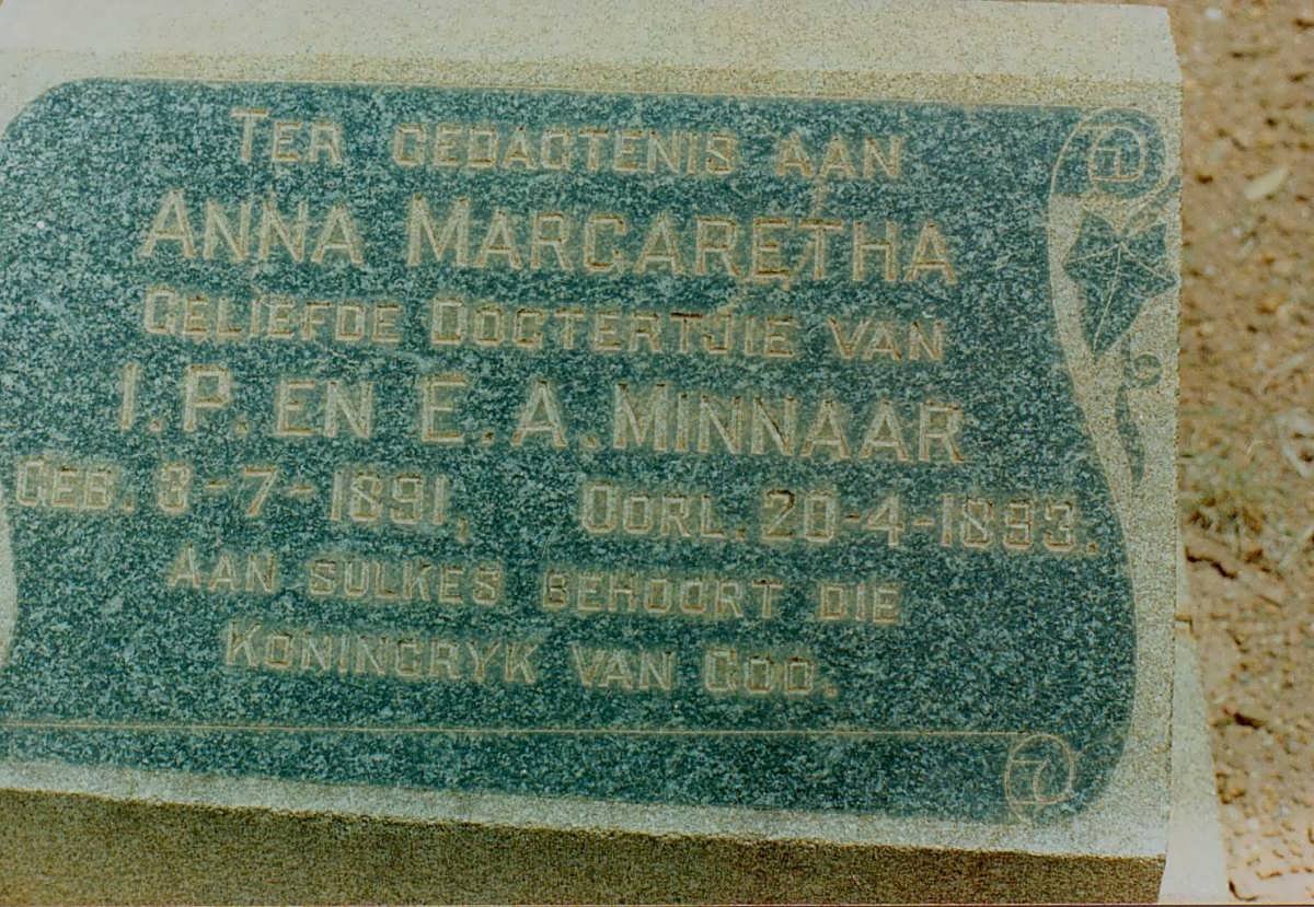 MINNAAR Anna Margaretha 1891-1893