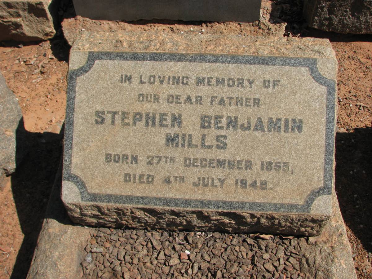 MILLS Stephen Benjamin 1855-1949
