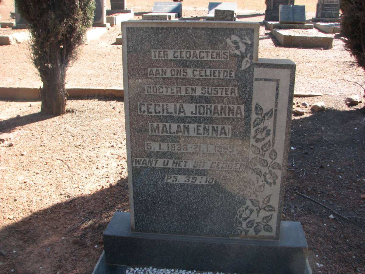 MALAN Cecilia Johanna 1936-1955