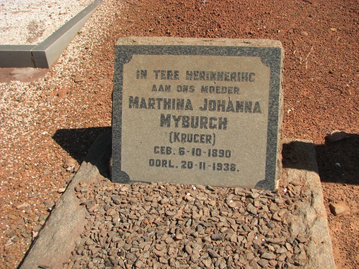 MYBURGH Marthina Johanna nee KRUGER 1890-1938
