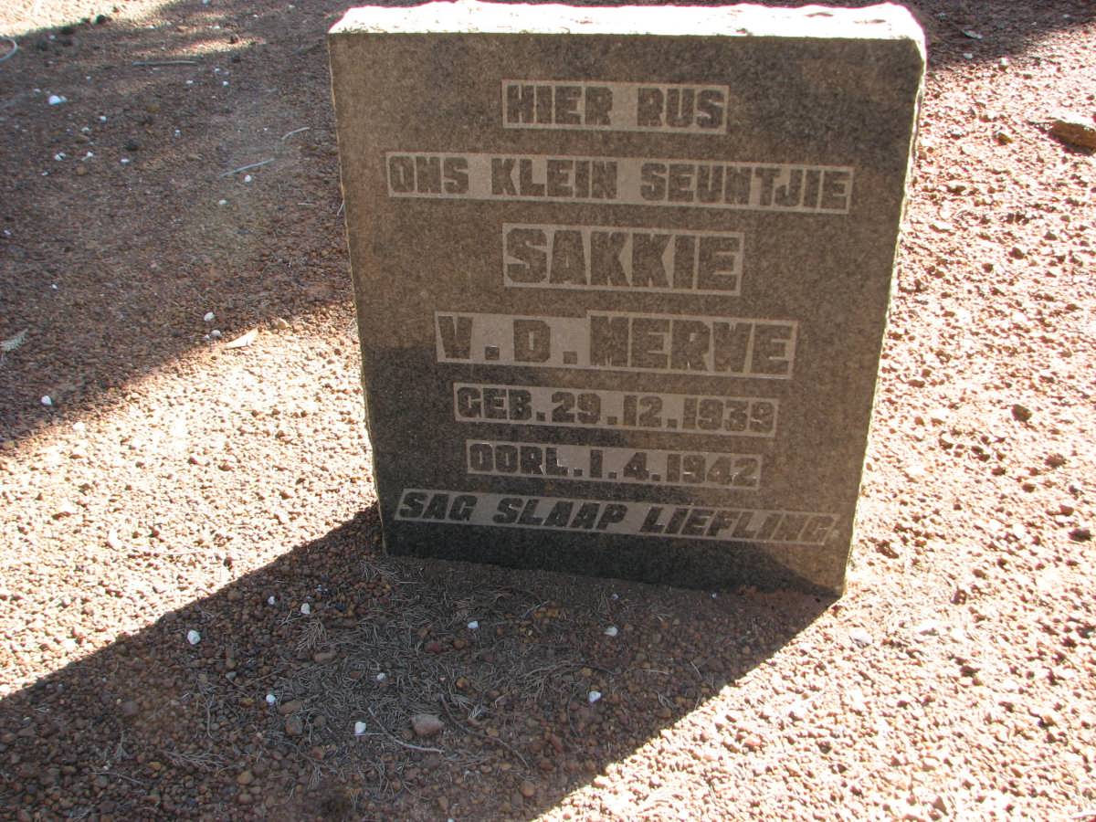 MERWE Sakkie, v.d. 1939-1942
