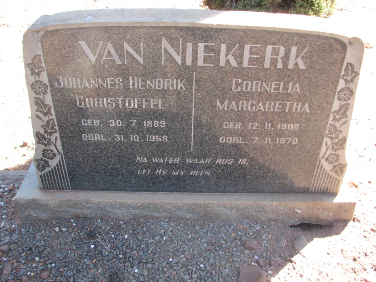 NIEKERK Johannes Hendrik Christoffel, van 1889-1958 &amp; Cornelia Margaretha 1908-1970