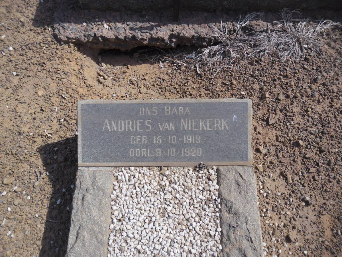 NIEKERK Andries, van 1919-1920