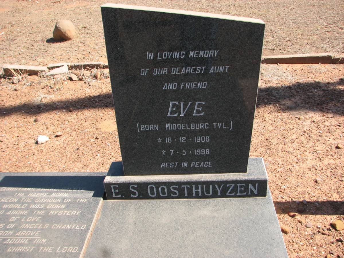 OOSTHUYSEN H.B.S. 1897–1985 & OOSTHUYZEN E.S. 1906–1996 #2