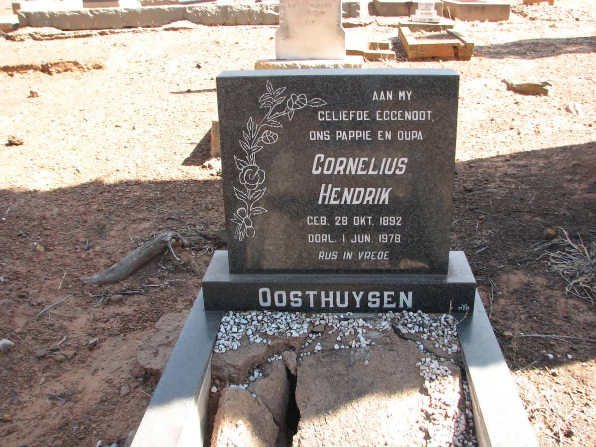OOSTHUYSEN Cornelius Hendrik 1892-1978