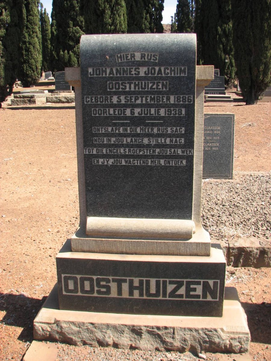 OOSTHUIZEN Johannes Joachim 1886-1938