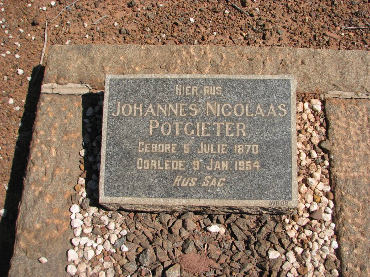 POTGIETER Johannes Nicolaas 1870-1954