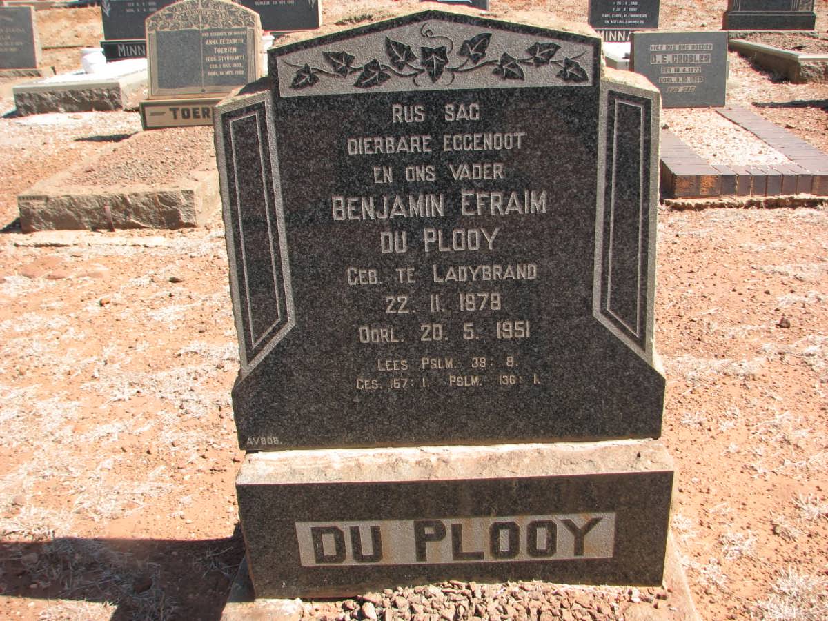 PLOOY Benjamin Efraim, du 1878-1951