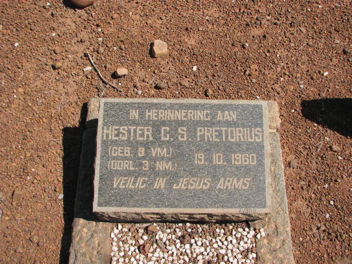 PRETORIUS Hester G.S. 1960-1960
