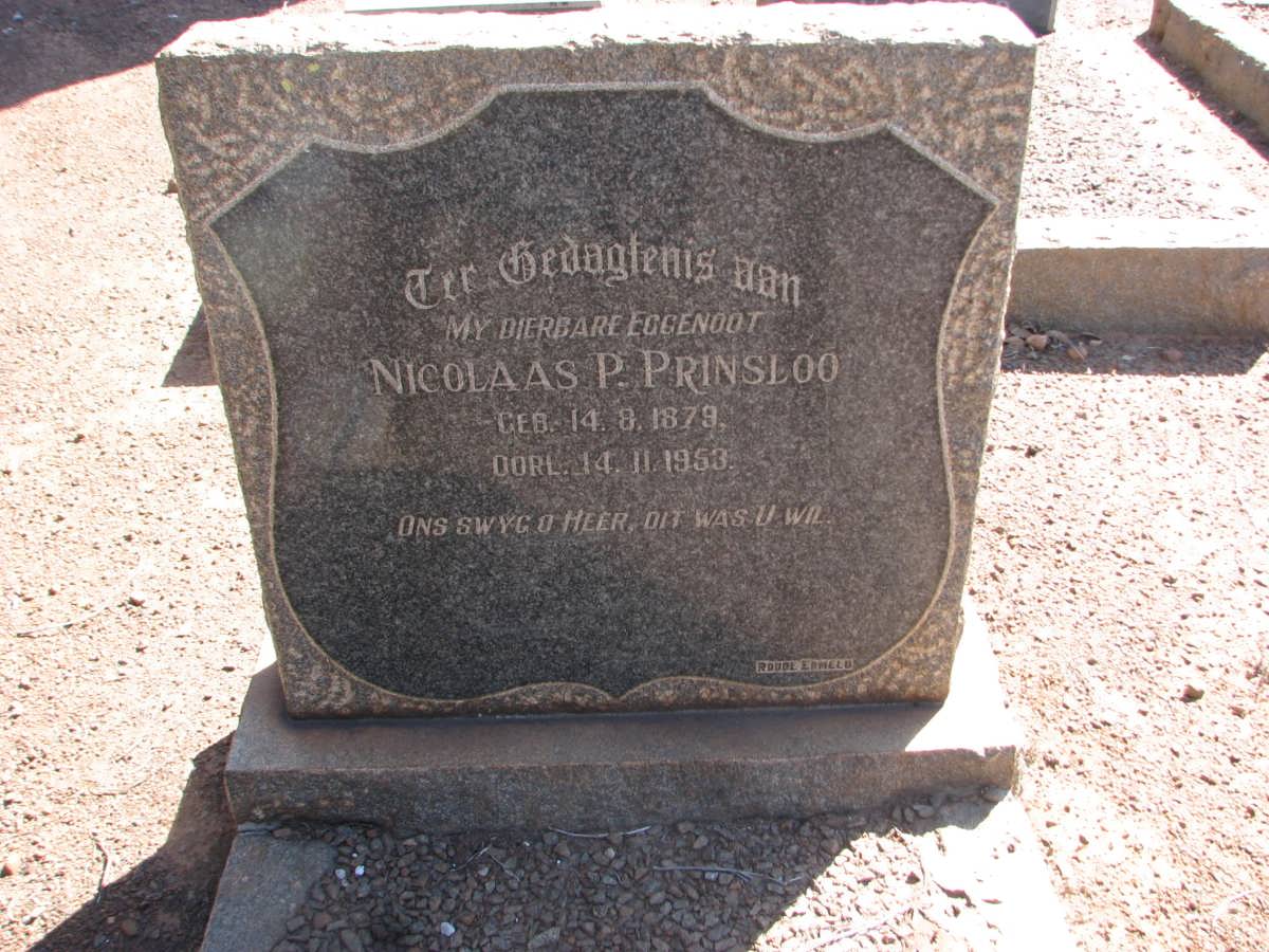 PRINSLOO Nicolaas P. 1879-1953