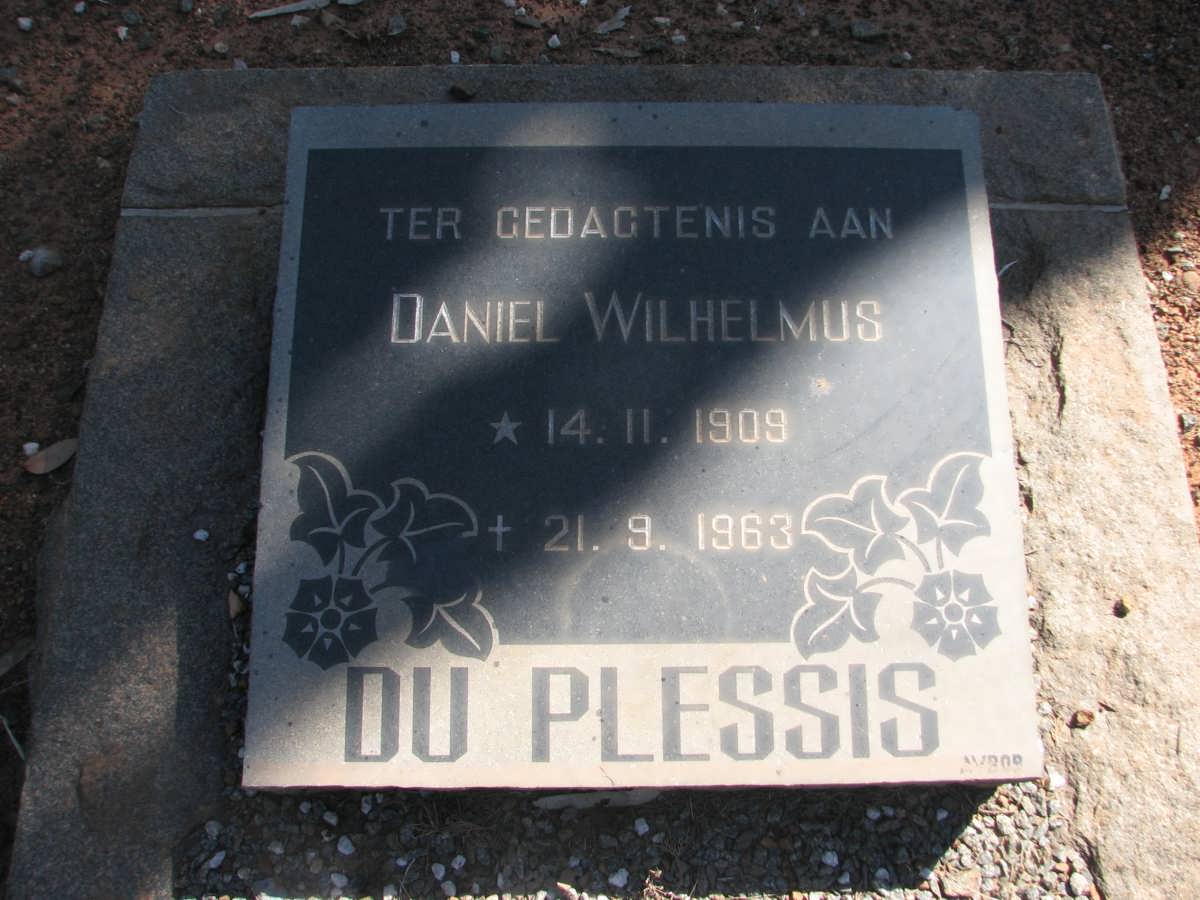 PLESSIS Daniel Wilhelmus, du 1909-1963