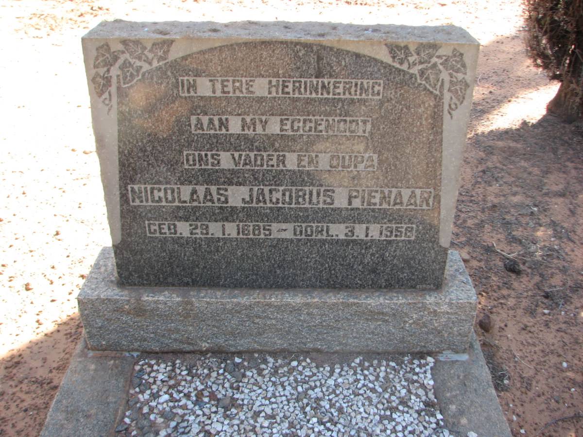 PIENAAR Nicolaas Jacobus 1885-1958