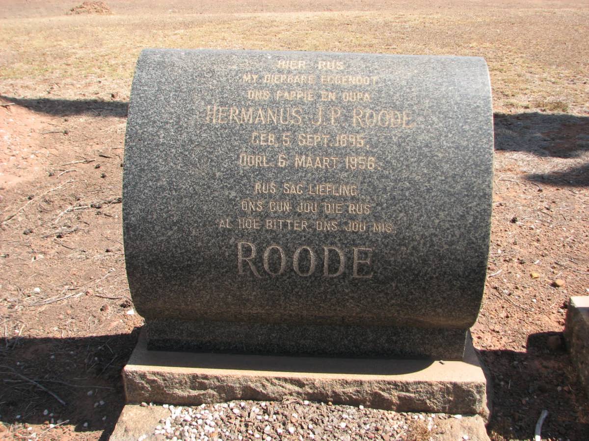 ROODE Hermanus J.P. 1895-1956