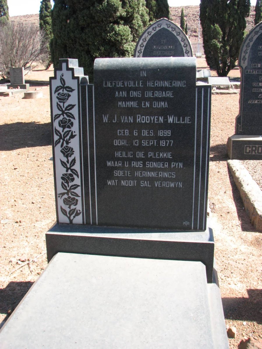 ROOYEN W.J., van 1899-1977