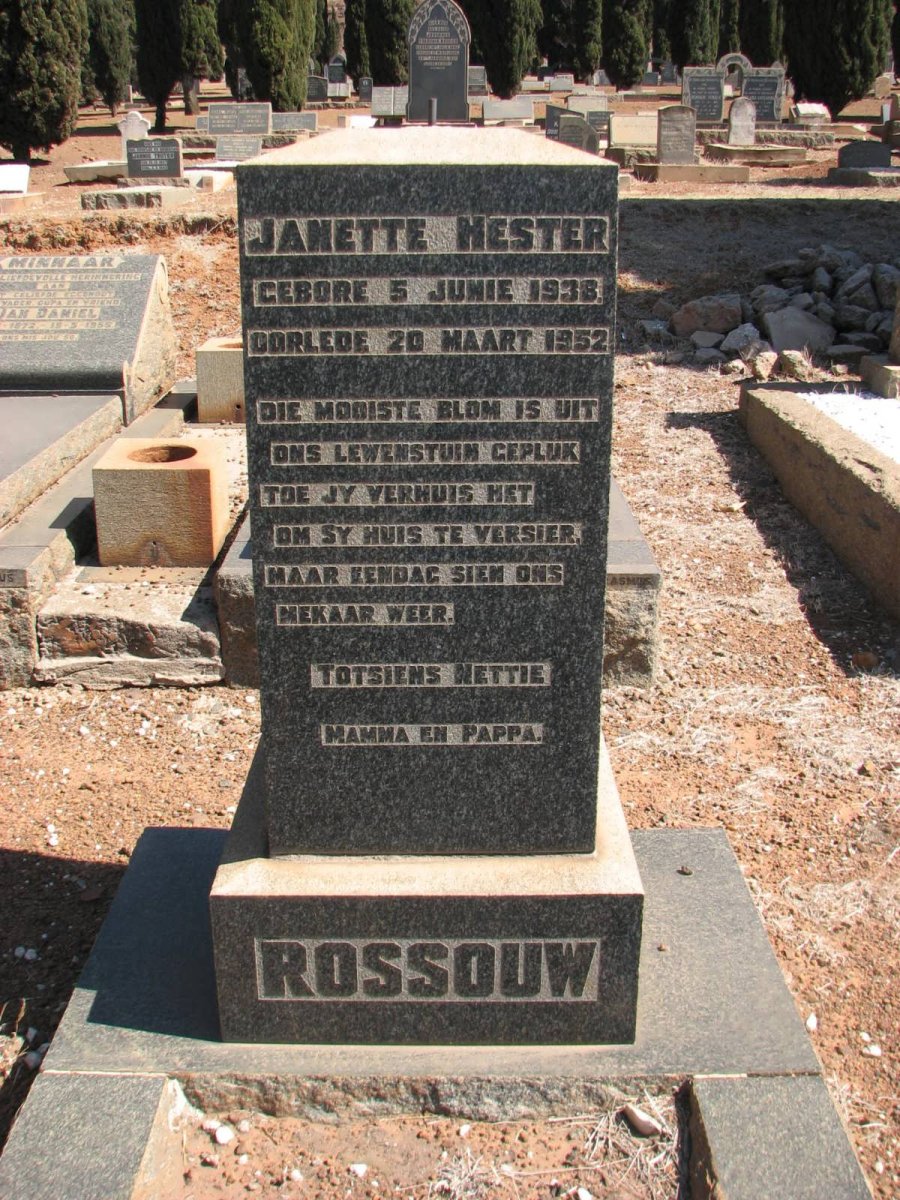 ROSSOUW Janette Hester 1938-1952