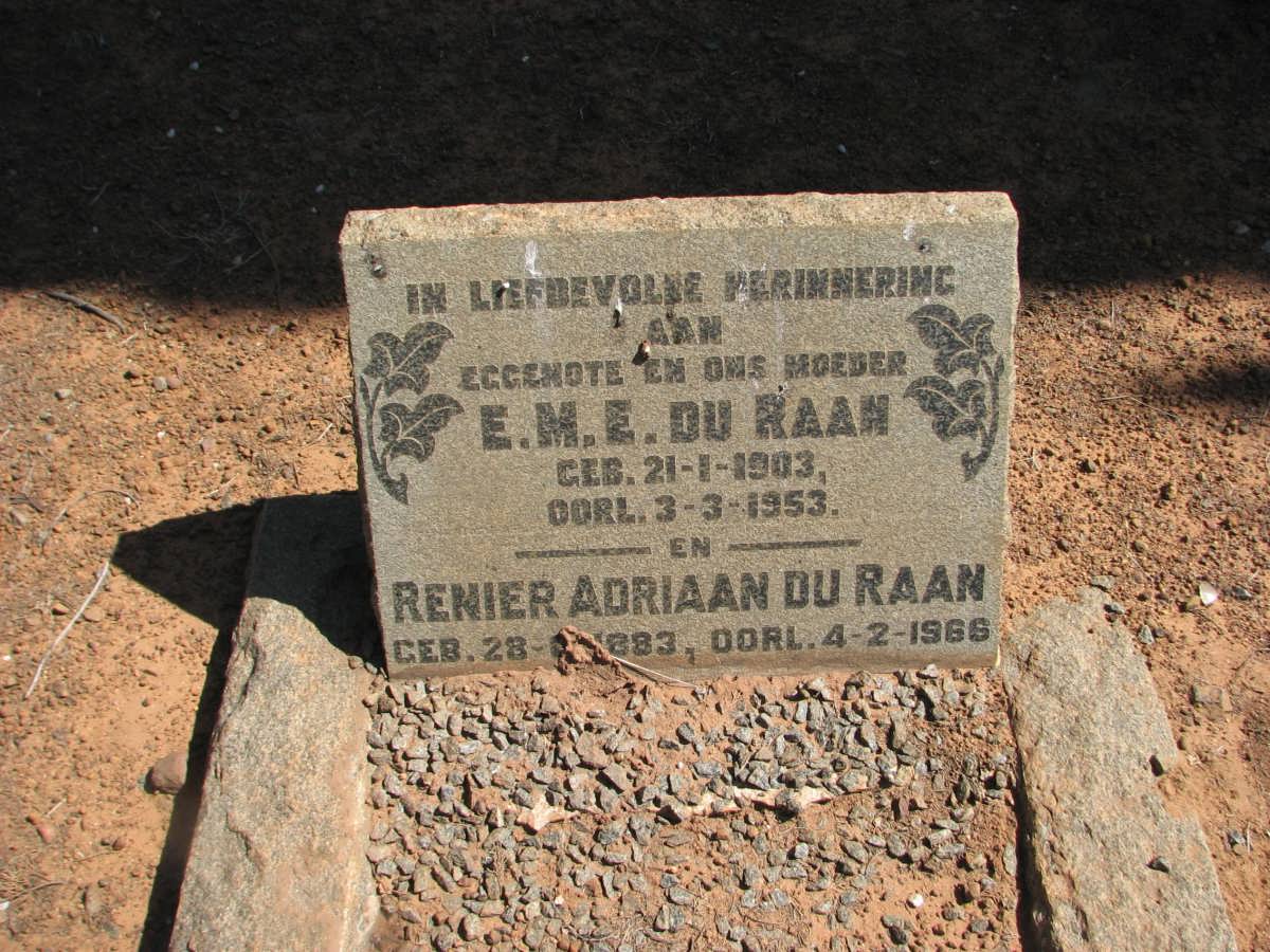 RAAN Renier Adriaan, du 1883-1966 &amp; E.M.E. 1903-1953