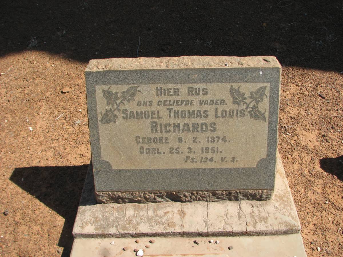 RICHARDS Samuel Thomas Louis 1874-1951