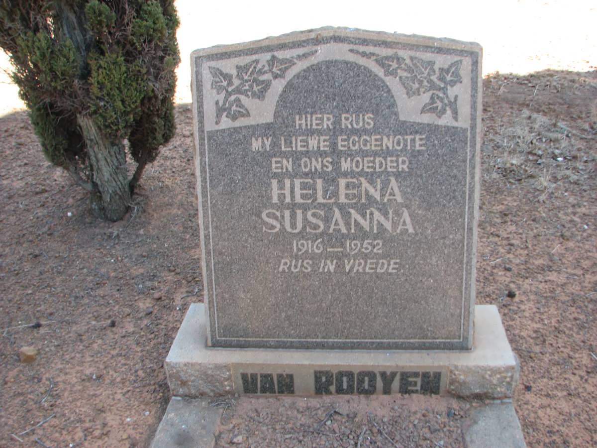 ROOYEN Helena Susanna, van 1916-1952